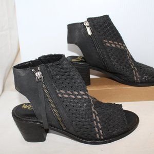 Sam Edelman Women's Leather Black Weave Shoes Sz 8